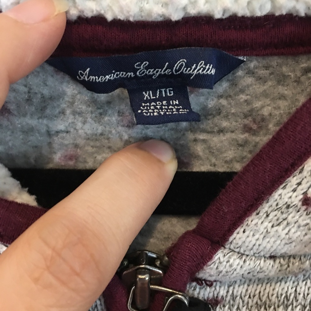 American Eagle Fair Isle Full Zip Jacket Size XL - Picture 6 of 8